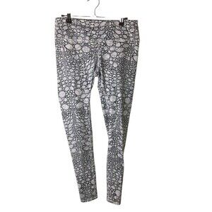 Alo Yoga Pants Women's Size Medium White Black Geometric Bubble Pattern